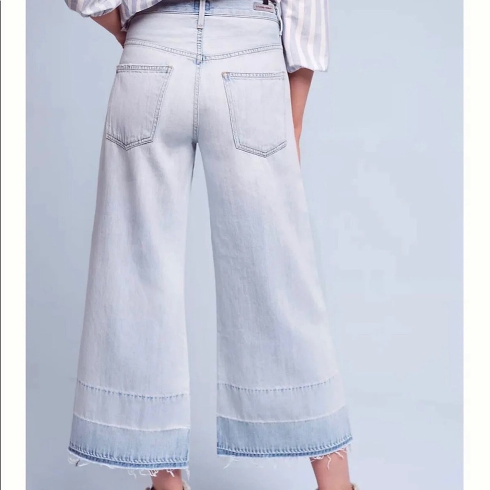 CoH Womens Melanie Crop Light Wash Frayed Hem Jeans Raw Hem High Waisted Sz 27 - Picture 4 of 13